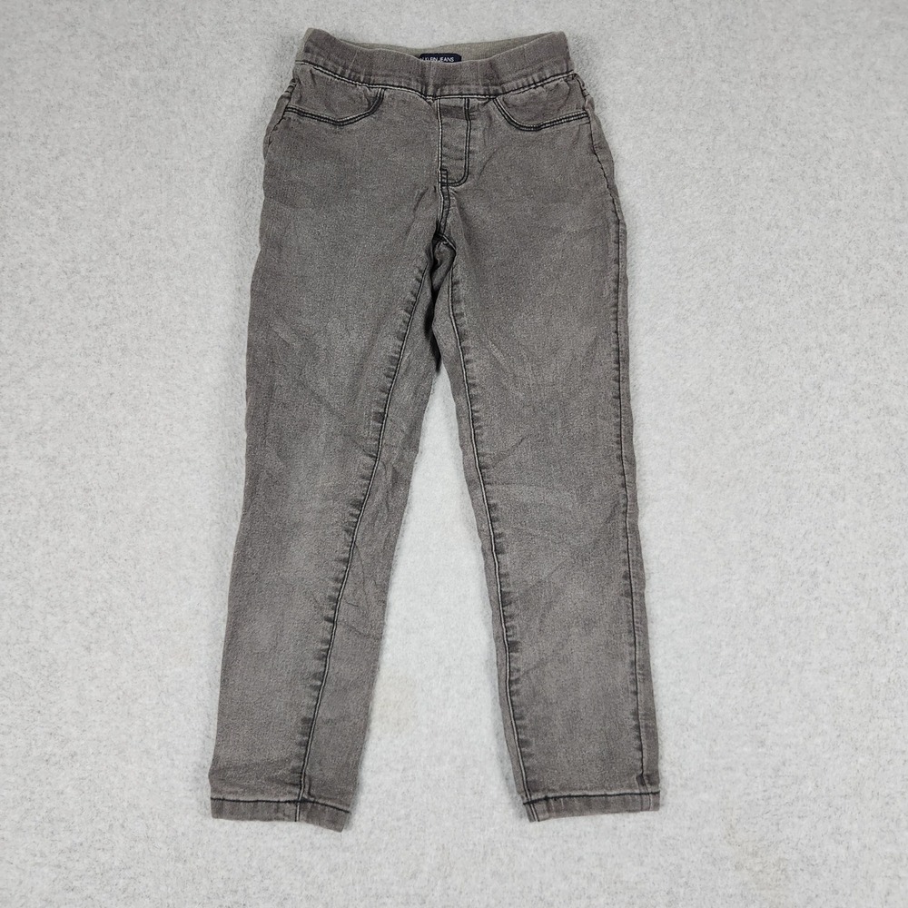 Calvin Klein Jeggings Jeans Kids S Gray Denim Cotton Stretch Acid Wash Slim Fit